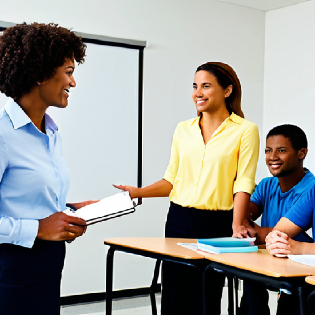 Professional Development**

"A modern, well-lit classroom setting with a diverse group of adults participating in a training session. The instructor, a confident and experienced professional, is leading a discussion about effective communication techniques. Participants are taking notes and engaging with each other. The scene emphasizes learning, growth, and professional development. Safe for work, appropriate content, fully clothed, professional, modest, family-friendly, perfect anatomy, correct proportions, natural pose, well-formed hands, proper finger count, natural body proportions."

**