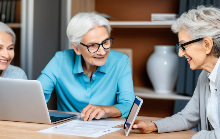 공공관리사 필기시험에 자주 출제되는 주제 - **Digital Transformation and Accessible Public Services:**
    "A vibrant, modern image showcasing t...