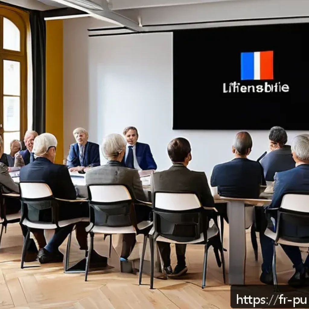 공공관리사 실무에서 자주 발생하는 문제 해결 사례 - A vibrant community meeting in a medium-sized French town hall, showcasing a diverse group of citize...
